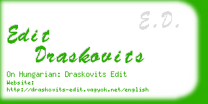 edit draskovits business card